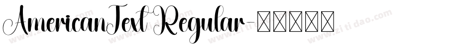 AmericanText Regular字体转换